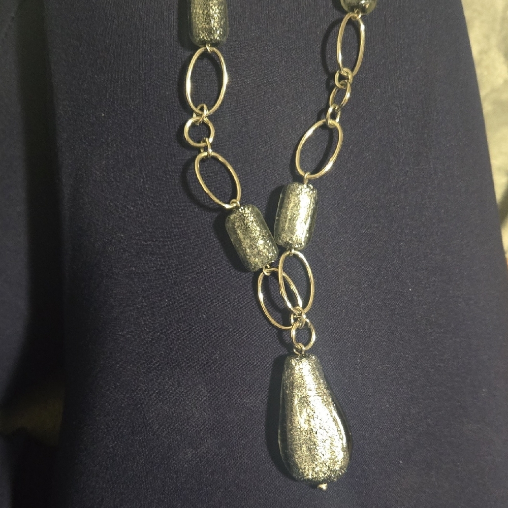 Lia Sophia Silver Textured Necklace
